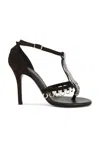Christopher Esber Ludo Pierced Suede Heel In Brown