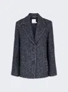 Christopher Esber Luminary Wool-blend Coat In Blue