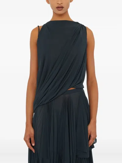 Christopher Esber Macrame Seidenoberteil Mit Knoten In Blue