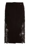 Christopher Esber Mahara Lace Panel Tailored Midi Skirt