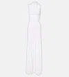 Christopher Esber Cut-out Ruched Maxi Dress In Weiss