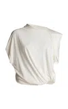 Christopher Esber Manto Gathered Jersey Top In White