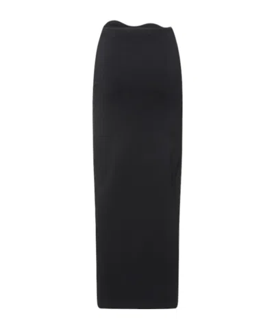 Christopher Esber Maparadita High Waist Rib Jersey Skirt In Black