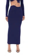 Christopher Esber Maparadita Midi Skirt Violet In Blue