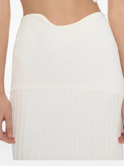 Christopher Esber Maparadita Pleated Maxi Skirt In White