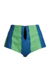 Christopher Esber Marnette Keyhole Leather Shorts In Multi
