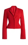 Christopher Esber Marnette Tailored Cotton Blazer In Red