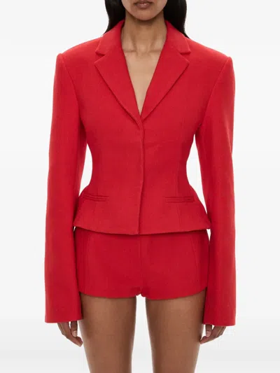 Christopher Esber Marnette Tailored Cropped Blazer In Red