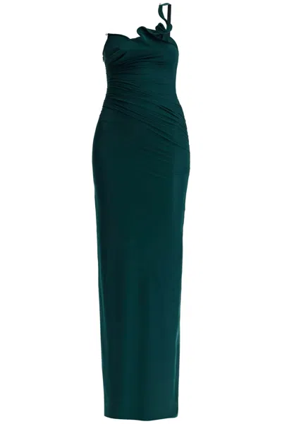 Christopher Esber Maxi Venus Dress With Sculptural Neckline Women In Green