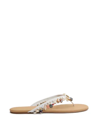 Christopher Esber Memento Charm Flip-flops In White