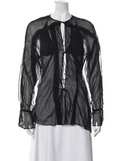 Pre-owned Christopher Esber Mesh Accents Cover-up W/ Tags In Black