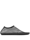 Christopher Esber Mesh Ballerina Flats With Micro Crystals Women In Black