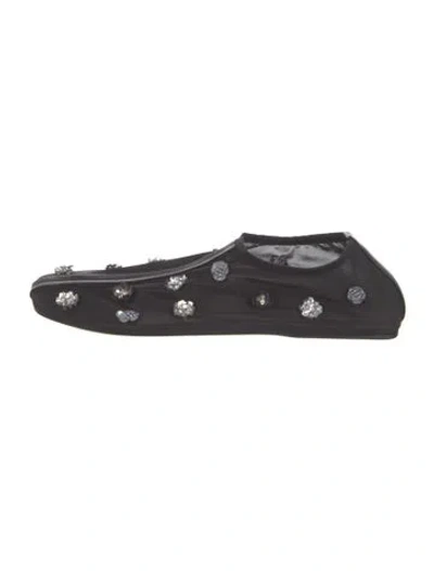 Pre-owned Christopher Esber Mesh Ballet Flats In Black