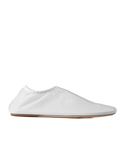 Christopher Esber Mesh Flat Ballerina Shoes In White