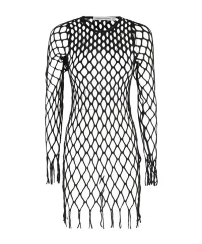 Christopher Esber Mesh Knit Mini Dress In Black