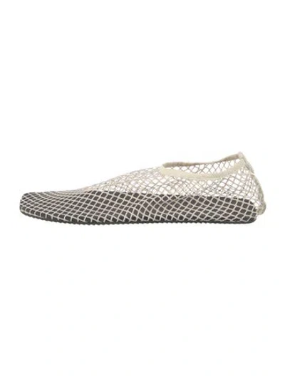 Pre-owned Christopher Esber Mesh Patterned Flats In Grey