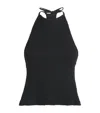 Christopher Esber Metallic Knit Imber Top In Black