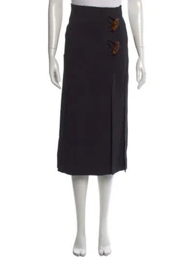 Pre-owned Christopher Esber Midi Length Skirt In Black