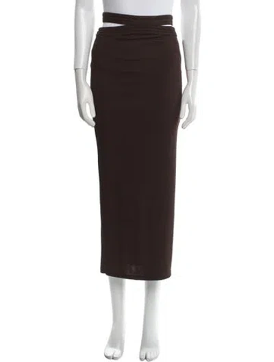 Pre-owned Christopher Esber Midi Length Skirt In Brown