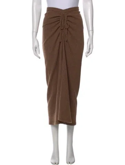 Pre-owned Christopher Esber Midi Length Skirt In Brown