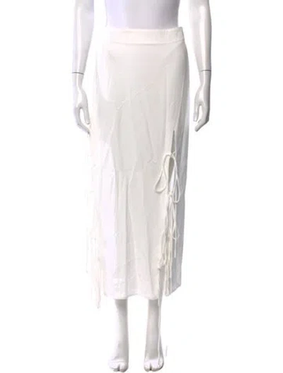 Pre-owned Christopher Esber Midi Length Skirt In White