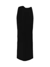 Christopher Esber Asymmetric-waist Midi Skirt In Nero