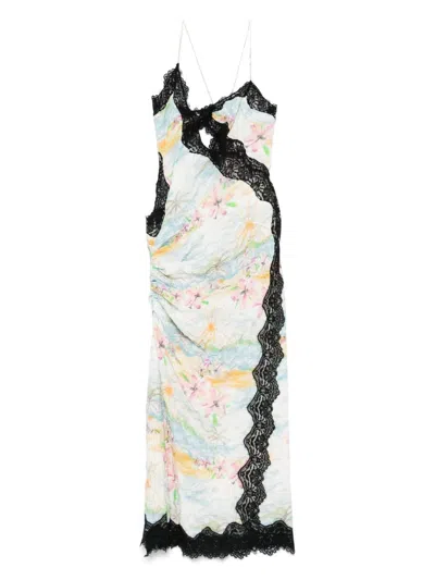 Christopher Esber Crimped Lace Slip Dress