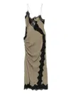 Christopher Esber Crimped Lace Slip Dress