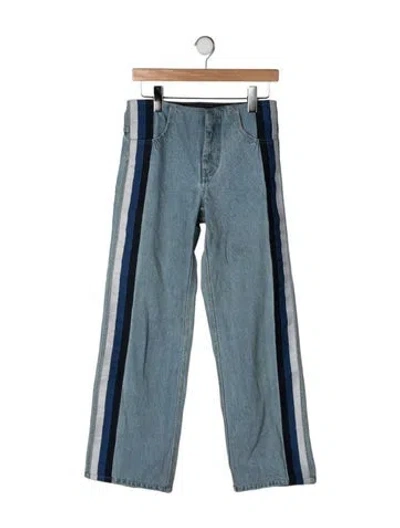 Pre-owned Christopher Esber Mid-rise Straight Leg Jeans In Blue
