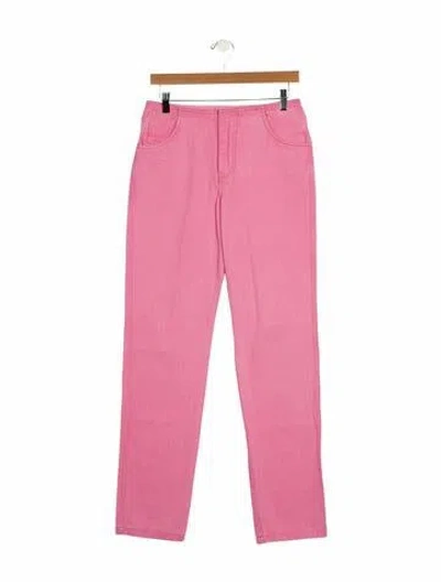 Pre-owned Christopher Esber Mid-rise Straight Leg Jeans In Pink