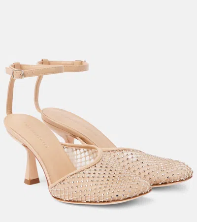 Christopher Esber Minette 80 Crystal-embellished Pumps In Gold