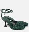 Christopher Esber Minette 80 Crystal-embellished Pumps In Green