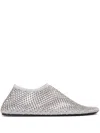Christopher Esber Minette Embellished Slip-on Shoes In Grey