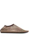 Christopher Esber Minette Crystal-embellished Ballet Flats In Brown