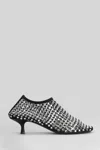 Christopher Esber Minette Bezeled 50mm Low Heels Ankle Boots In Black Nylon In Black