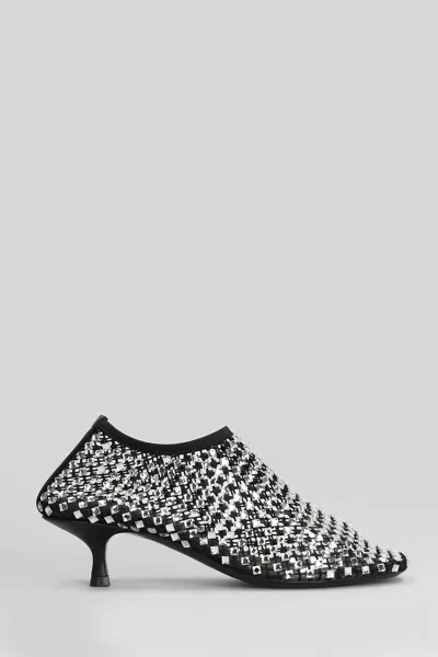 Christopher Esber Minette Bezeled 50mm Low Heels Ankle Boots In Black Nylon