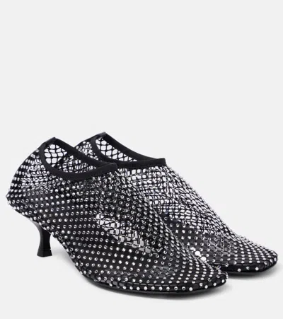 Christopher Esber Minette Crystal-embellished Fishnet Pumps In Black