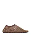 Christopher Esber Minette Crystal-embellished Ballet Flats In Mahogany