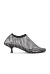 Christopher Esber Minette Bezeled 50mm Low Heels Ankle Boots In Black Nylon In Black