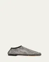 Christopher Esber Mesh Ballerina Flats With Micro Crystals Women In Black