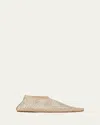 Christopher Esber Minette Crystal Net Slippers In Butter