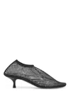 Christopher Esber Minette Bezeled 50mm Low Heels Ankle Boots In Black Nylon