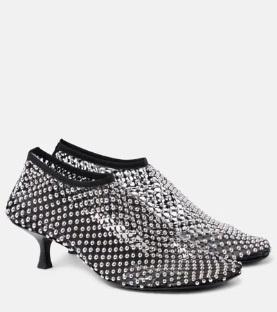 CHRISTOPHER ESBER MINETTE EMBELLISHED FISHNET PUMPS