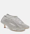 Christopher Esber Minette Embellished Metallic Ankle Boots In Silver