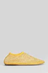 Christopher Esber Minette Flat Ballet Flats In Yellow Polyester In Yellow