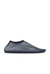 Christopher Esber Minette Bezeled Mesh Flats In Blue Graphite