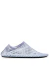 Christopher Esber Minette Crystal Flats In Blue