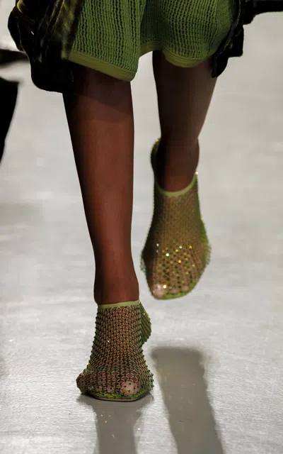 Christopher Esber Minette Mesh Pumps In Green
