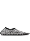 Christopher Esber Minette Stud Ballerina Shoes In Black