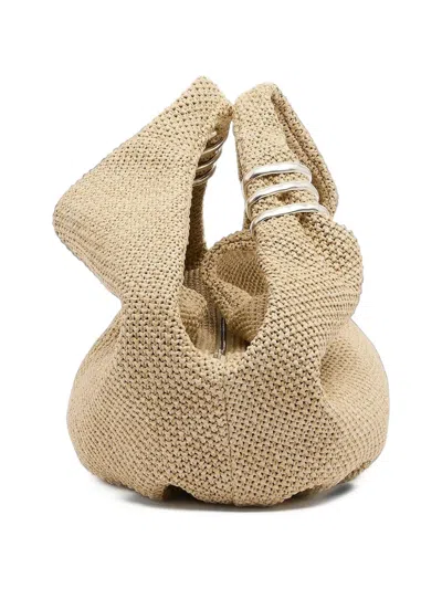 Christopher Esber Mini Deia Raffia-effect Tote Bag In Neutral
